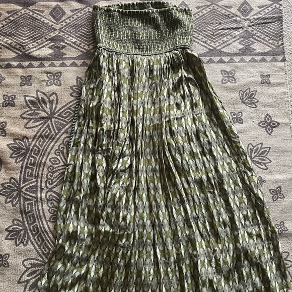 Anthropologie - Siddhartha Bansal smocked strapless maxi dress - Picture 5 of 8